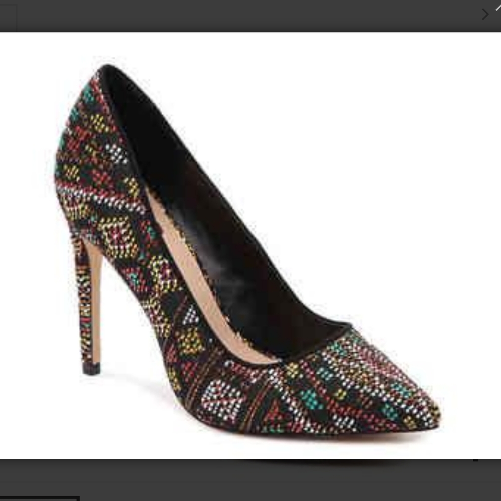 Mix No. 6 multicolor fabric heels